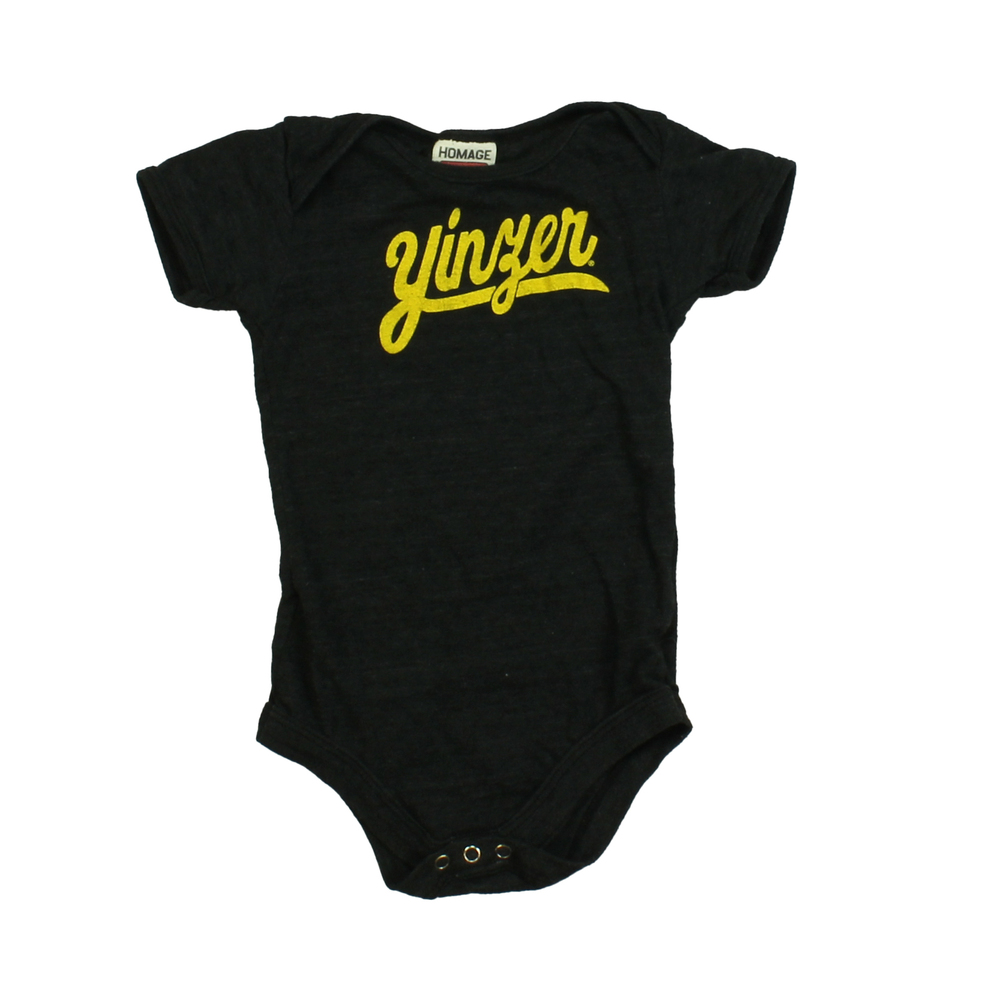 Homage Boys Black | Yellow Onesie size: 12-18 Months